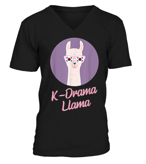 Funny Kdrama Llama V-Neck T-shirt