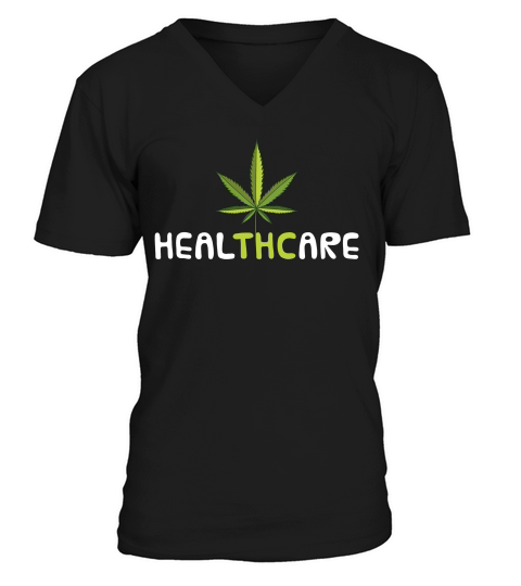 Medical Marijuana For Men Women Funny Legalize Leaf T-shirt V-Neck T-shirt