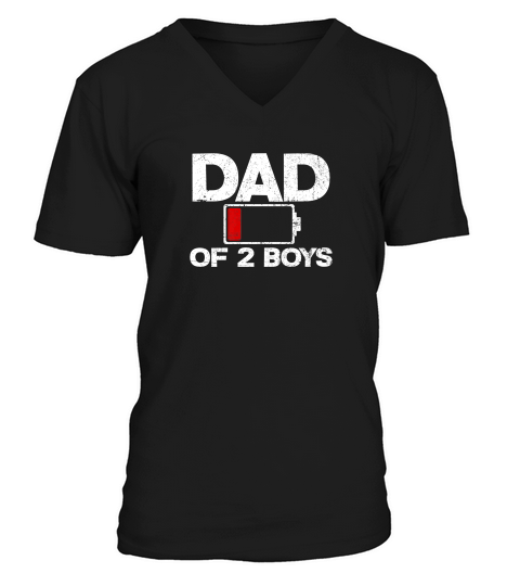 Mens Dad Of 2 Boys Fathers Day Gifts For Men Premium V-Neck T-shirt