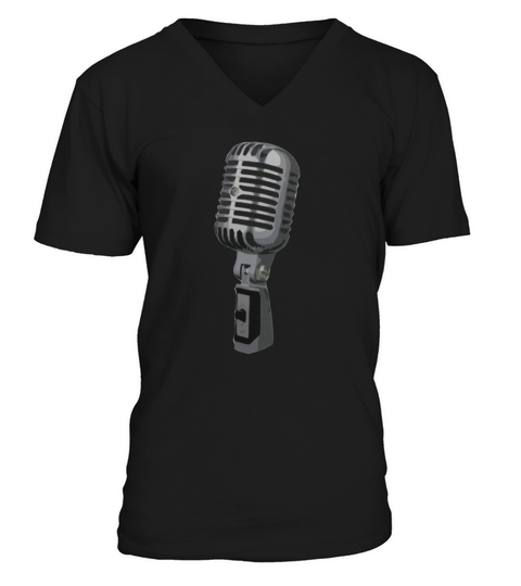 Shure 55 Classic Vintage Microphone V-Neck T-shirt