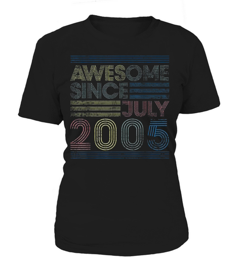 15th Birthday Gift Vintage Awesome Since July 2005 Women's T-Shirt