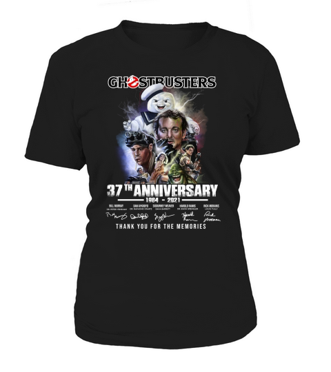 Ghostbusters 37th anniversary 1984 2021 thank you for the memories signatures Women's T-Shirt