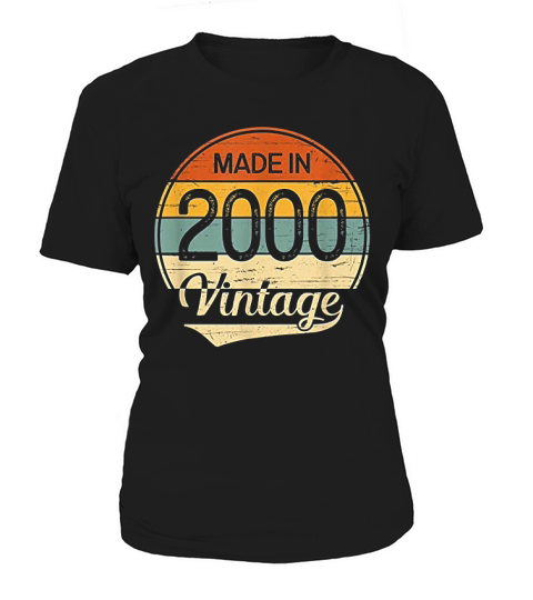 Vintage 2000 Made In 2000 21st Birthday 21 Years Old Gift Women's T-Shirt