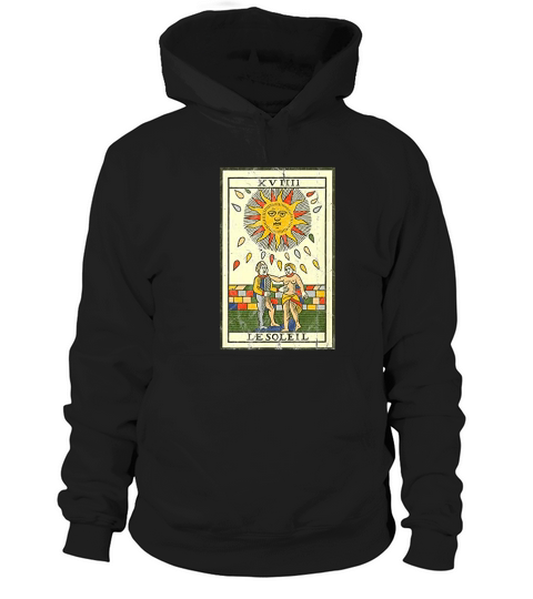 The Sun Le Soleil Tarot Card Vintage Tarot Card Graphic Hoodie Unisex