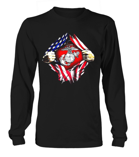 United States Marine Corps American flag Long sleeved Unisex