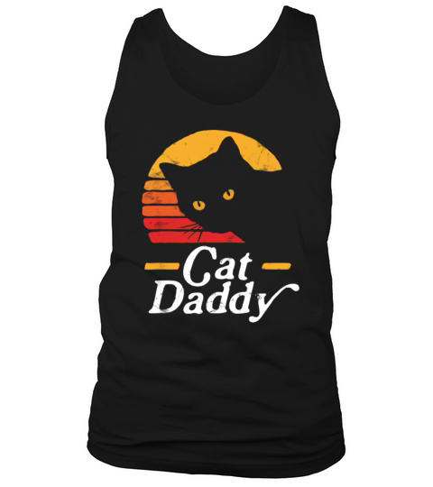 Cat Daddy Retro Vintage Sunset Cat shirt Tank Top Unisex
