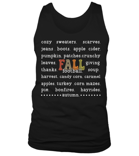 fall t shirt design 4 white Tank Top Unisex