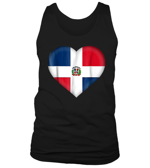 I Love Dominican Republic  Dominican Flag Heart Tank Top Unisex
