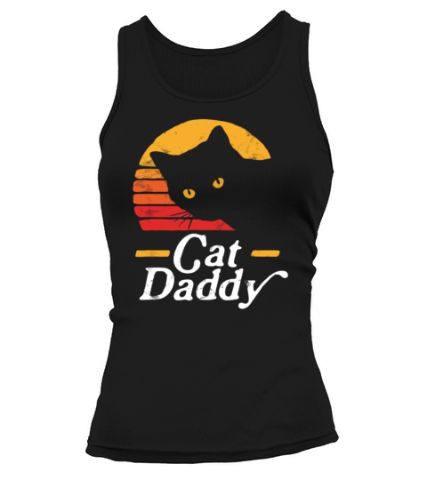 Cat Daddy Retro Vintage Sunset Cat shirt Tank top Woman