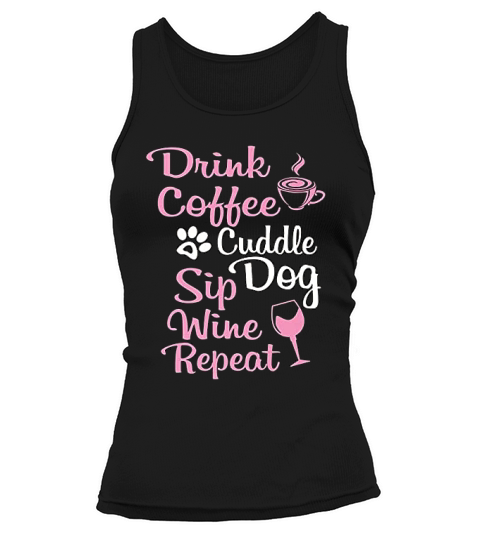 Funny Coffee Wine Lover  For Dog Moms.fur Mama Gift Tank top Woman