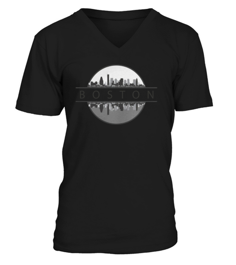 Boston Massachusetts V-Neck T-shirt