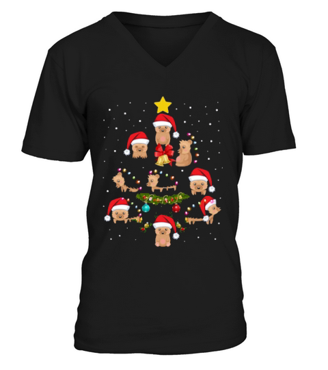 Christmas Hedgehog Tree 11 Christmas Gift Ideas Christmas  Christmas Gifts Christmas Outfit V-Neck T-shirt