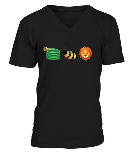 Hose Bee Lion Funny Emoji V-Neck T-shirt