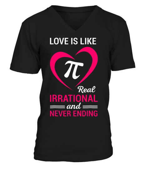 Math Science Love Is Like Pi Gift T-shirt V-Neck T-shirt