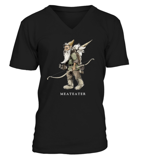 Meateater Gnome Packing Out A Unicorn Funny V-Neck T-shirt