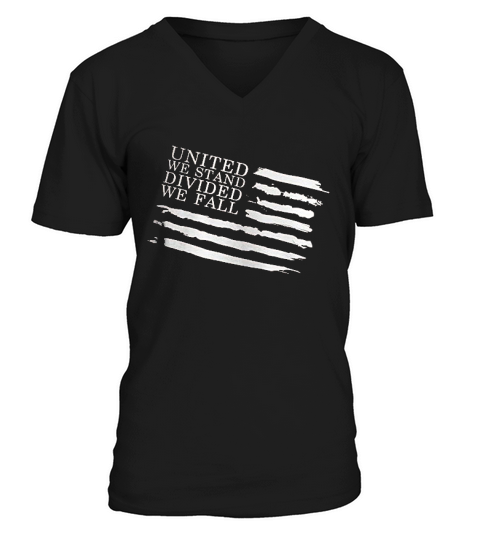 United We Stand American Flag V-Neck T-shirt