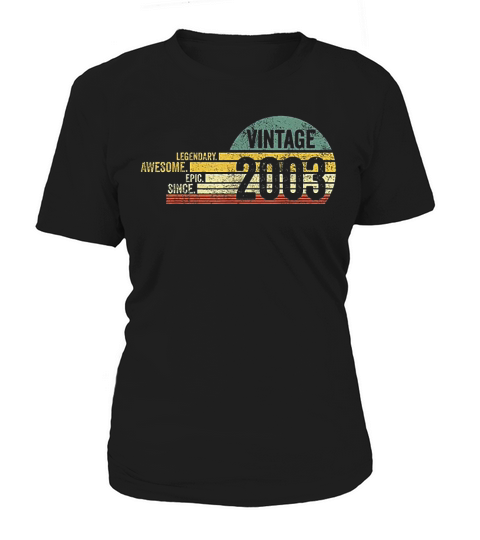 18 Year Old Legendary Retro Vintage Awesome Birthday 2003 Women's T-Shirt