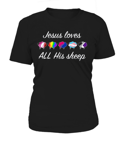 Ally Rainbow Flag Sheep Jesus Women's T-Shirt