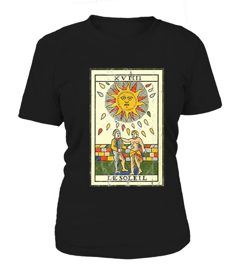 The Sun Le Soleil Tarot Card Vintage Tarot Card Graphic Women's T-Shirt