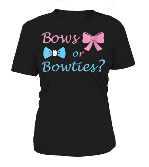 Womens Bows Or Bowties Gender Reveal Party Idea For Mom And Dad  T-shirt Women's T-Shirt