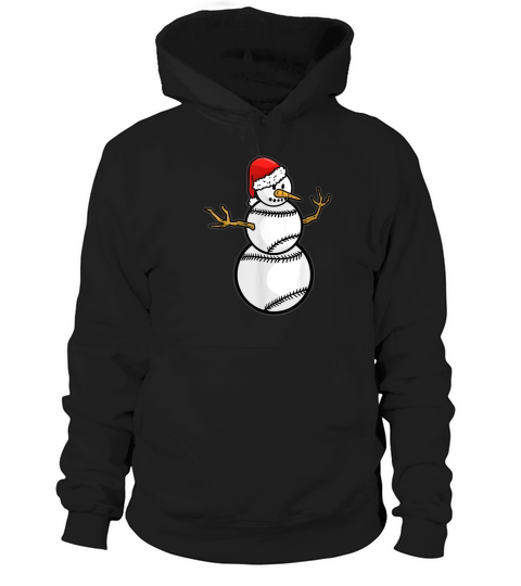 Christmas Baseball  Baseball Snowman Christmas Hoodie Unisex