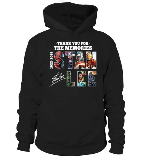 Stan Lee Thank you for the memories shirt Hoodie Unisex