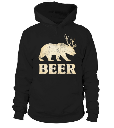 Vintage Bear Deer Beer shirt Hoodie Unisex