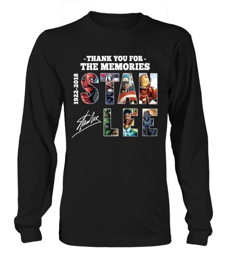 Stan Lee Thank you for the memories shirt Long sleeved Unisex