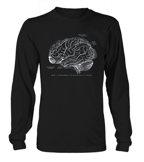 Vintage Human Anatomy Brain Long sleeved Unisex