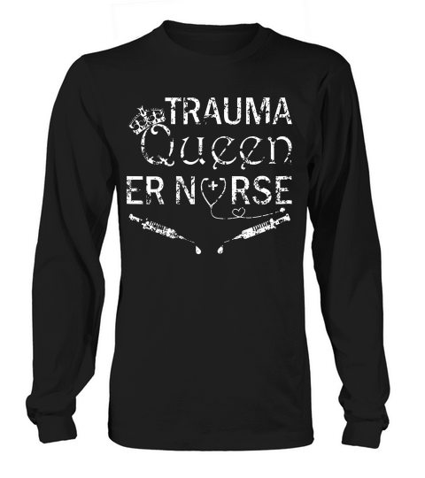 Womens Nurse - Trauma Queen Er Nurse Vintage White Gfx Long sleeved Unisex