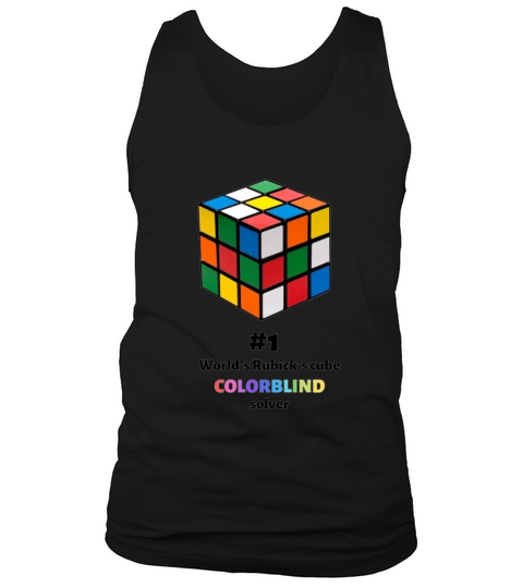 1 World s Rubik s Cube Colorblind Solver Tank Top Unisex