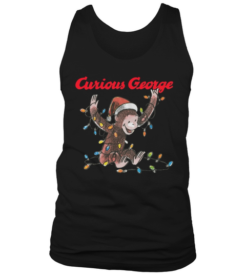 Awesome Curious George Christmas Lights Graphic sweater Tank Top Unisex