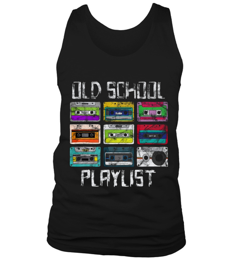 Cassette Tape Music T-shirt Retro 80s Old School Playlist_1 Tank Top Unisex