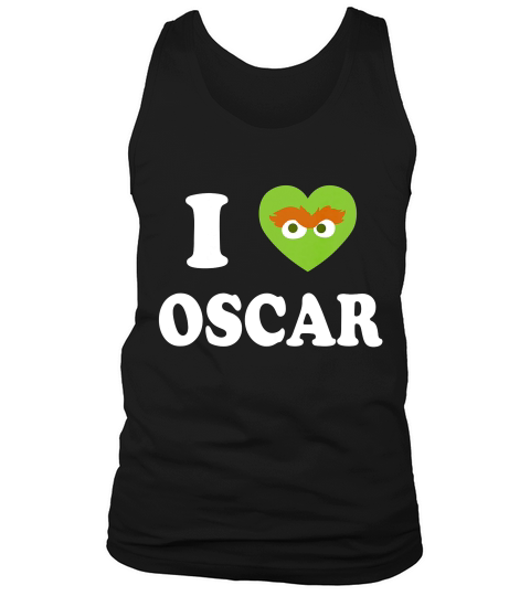 Sesame Street I Heart Oscar The Grouch T-shirt Tank Top Unisex