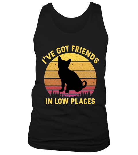 Vintage Australian Mist I Have Got Friends In Low Places Cat Lovers Tank Top Unisex