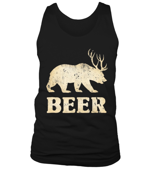 Vintage Bear Deer Beer shirt Tank Top Unisex