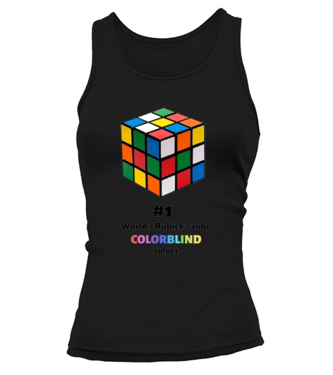 1 World s Rubik s Cube Colorblind Solver Tank top Woman