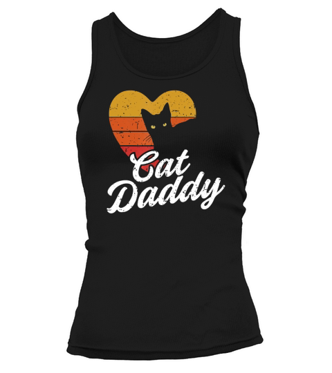 Funny Cat Saying Design Cat Daddy With Retro Cat Tank top Woman