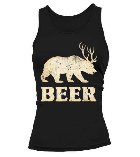 Vintage Bear Deer Beer shirt Tank top Woman