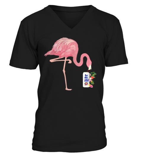 Miller Lite Pink Bird shirt V-Neck T-shirt