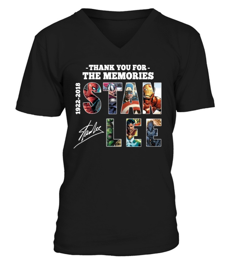 Stan Lee Thank you for the memories shirt V-Neck T-shirt