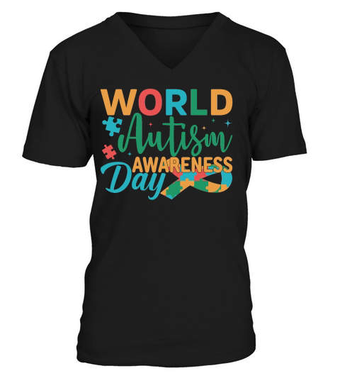 World Autism Awareness Day V-Neck T-shirt