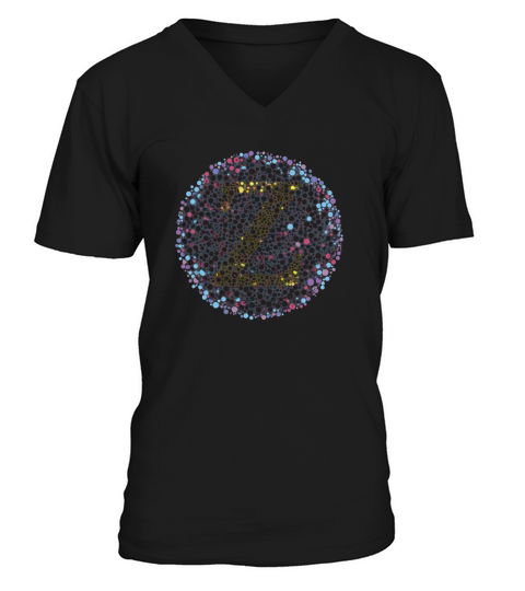 Z Ishihara Test colorblind V-Neck T-shirt