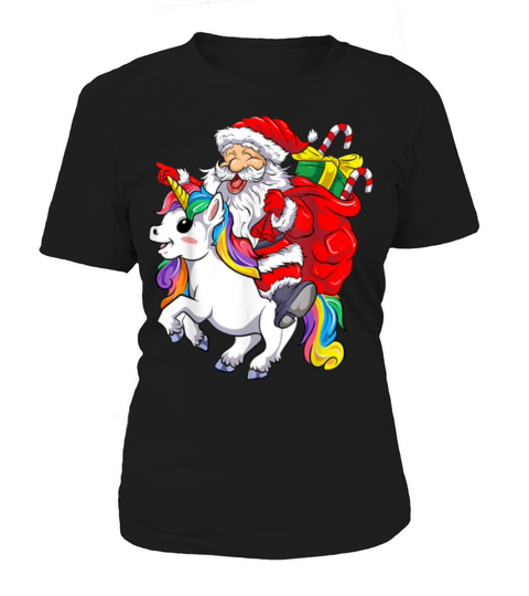 Beautiful Santa Unicorn Christmas Kawaii Merry Xmas Magicalt-shirt Shirt Women's T-Shirt