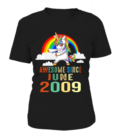 Flossing Unicorn 10 Year Old June 2009 10th Birthday T-shirt Women's T-Shirt