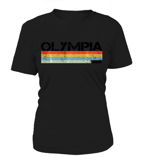 Olympia City Area Code 360 Vintage Retro Stripes T Shirt Women's T-Shirt