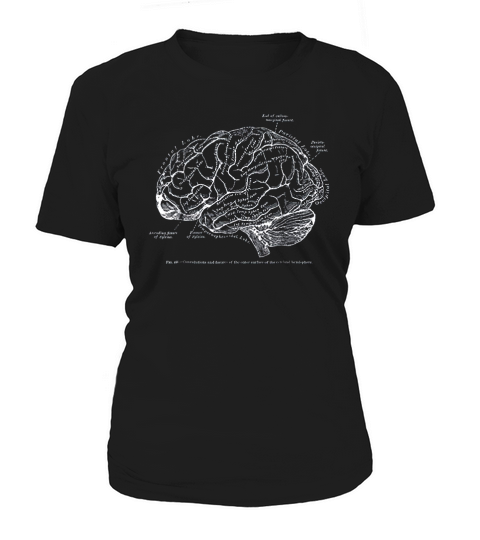 Vintage Human Anatomy Brain Women's T-Shirt
