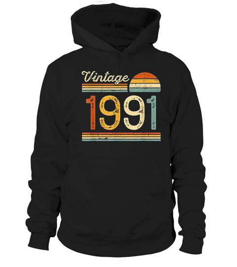 Vintage Born In 1991 Hoodie Unisex