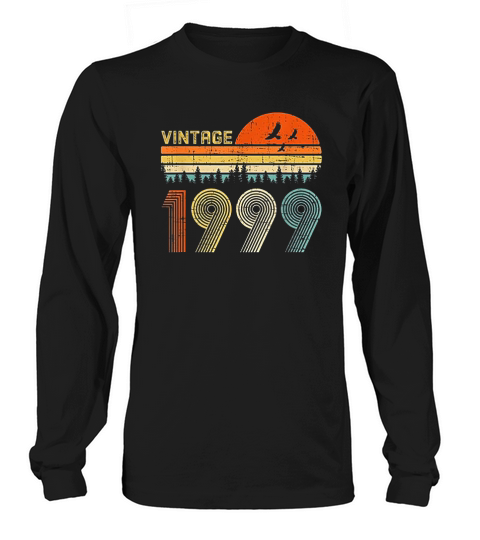 22nd Birthday Gift Vintage 1999 Retro Bday 22 Years Old Long sleeved Unisex