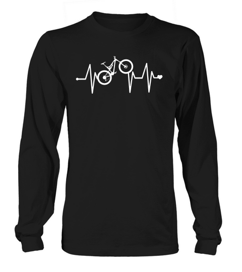 Mountain Bike Heartbeat Shirt  Mtb Shirt Long sleeved Unisex